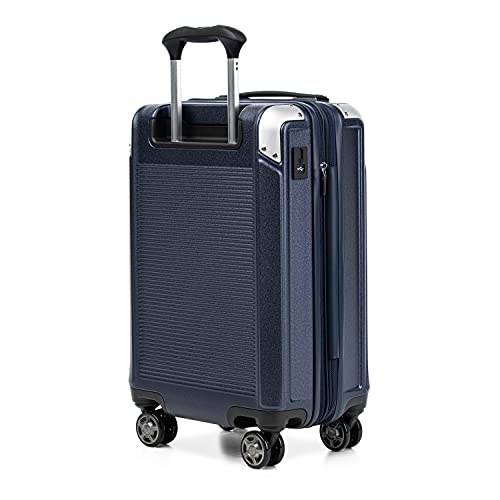 Travelpro Platinum Elite Hardside Expandable Carry on Luggage, 8 Wheel Spinner, TSA Lock, Hard Shell Polycarbonate Suitcase, Metallic Sand, Compact Carry on 20-Inch