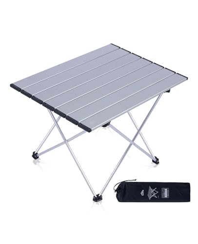 iClimb Ultralight Compact Camping Folding Table with Carry Bag (Blue - S)
