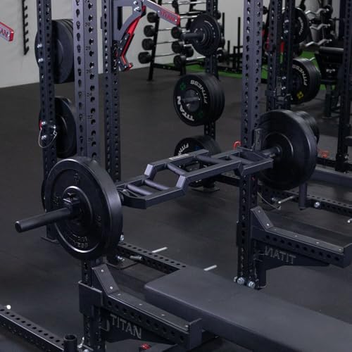 Titan Fitness Rackable Multi-Grip Camber Olympic Barbell, Rated 1,000 LB, Angled & Neutral Grip Football Barbell