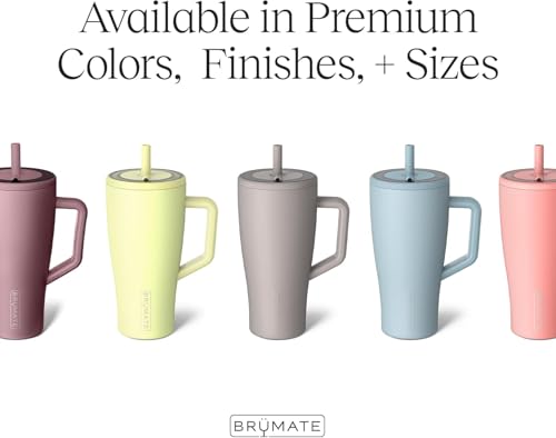 BrüMate Era 40 oz Tumbler with Handle and Straw | 100% Leakproof Insulated Tumbler with Lid and Straw | Made of Stainless Steel | Cup Holder Friendly Base | 40oz (Nightfall Blue)