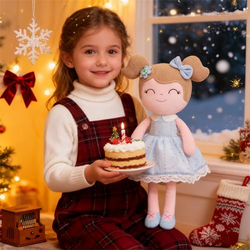 Gloveleya Baby Girl Gift First Baby Doll Plush Doll Print Sunflowers