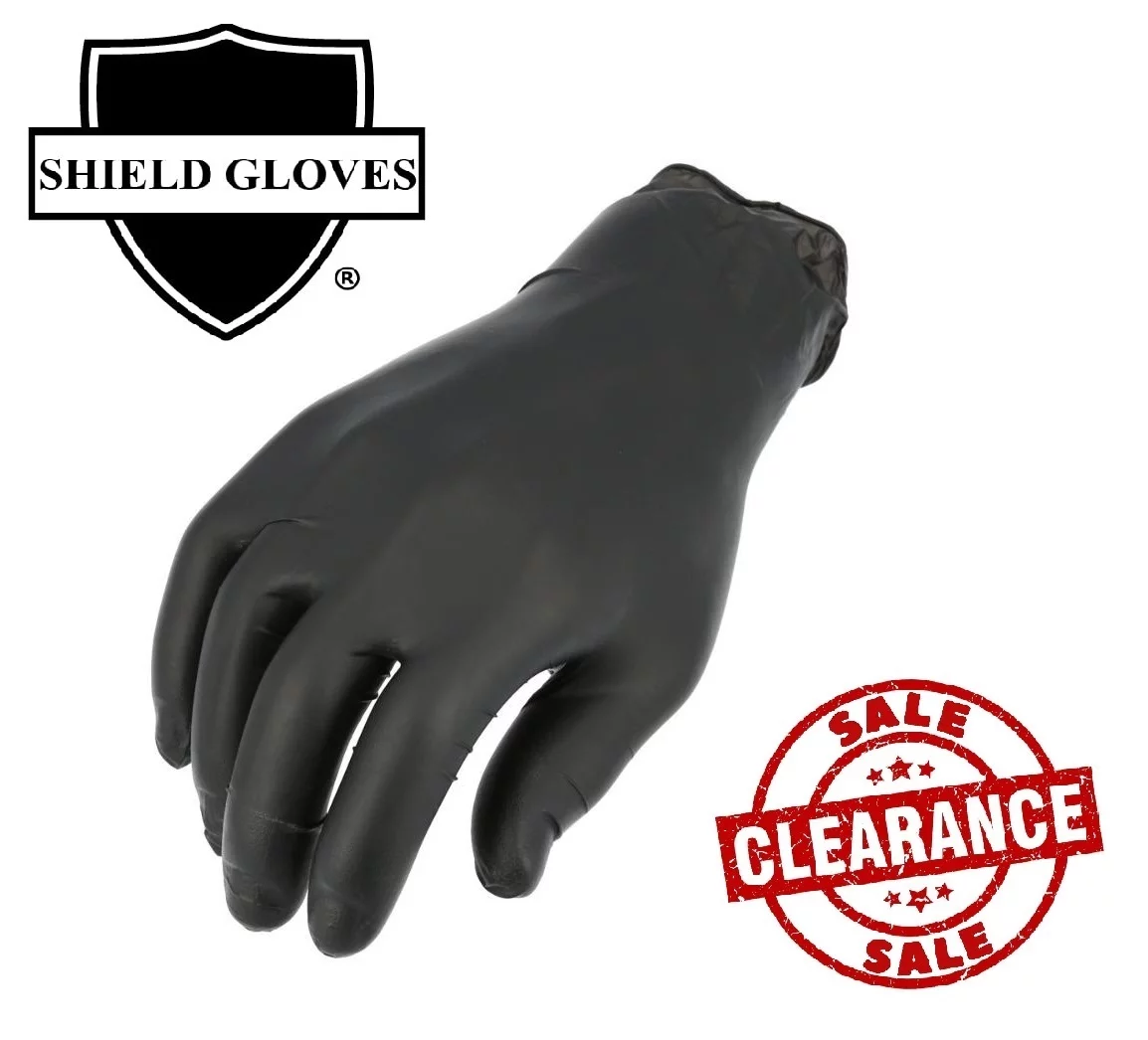 Shield® 6 Mil Heavy Duty Nitrile Exam Gloves, Black Medical Gloves - Size Medium, 1000 Count