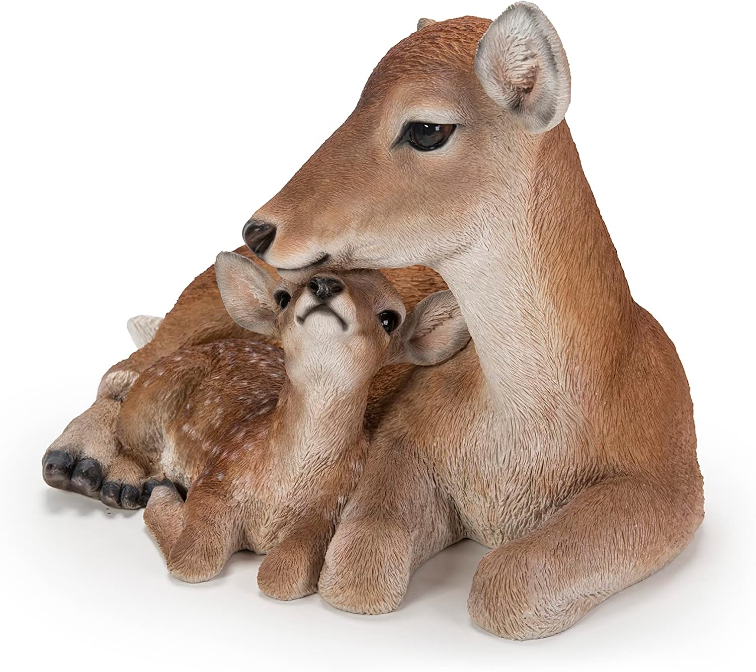 Hi-Line Gift Ltd. Cuddling Mother and Baby Deer Garden Statue