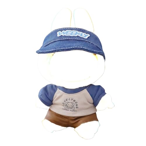 17cm Doll Clothes Set, 5 Pieces Casual Wear Outfit Set for 6.7inch Doll Dress Suit, Fashion Dress Up Hat Clothes Accessories for 1st/2nd/3rd Gen Dolls Play & Display