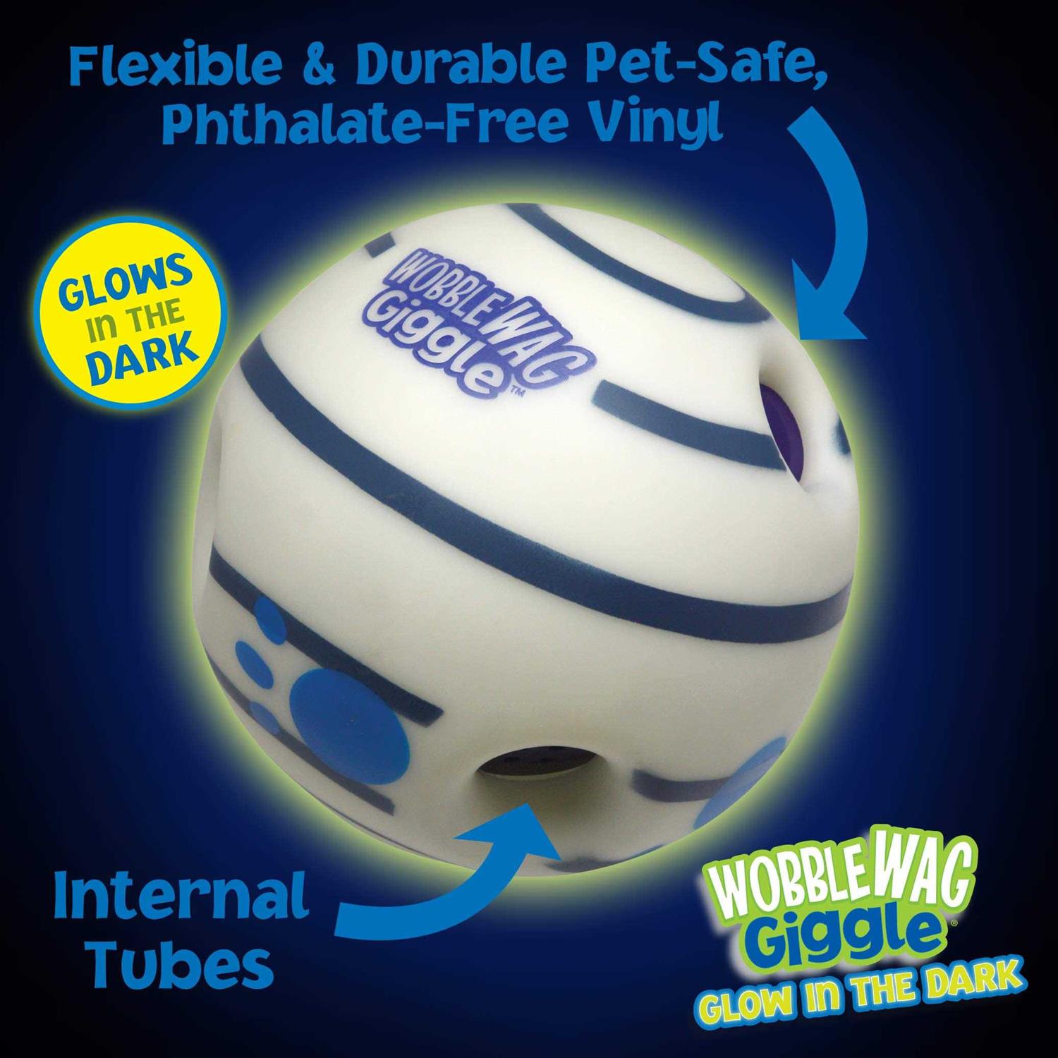 Wobble Wag Giggle Ball, Interactive Dog Toy, Fun Giggle Sounds When Rolled or Shaken - Pet Supplies online store