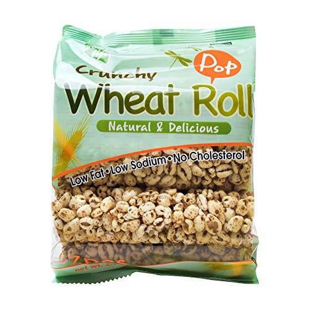 crunchy wheat roll snack, 2.7oz per pack, 12 packs