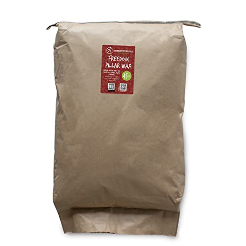 American Soy Organics- Freedom Soy Wax Beads for Pillar Candle Making – Microwavable Soy Wax Beads – Premium Soy Candle Making Supplies (5-Pound Bag)