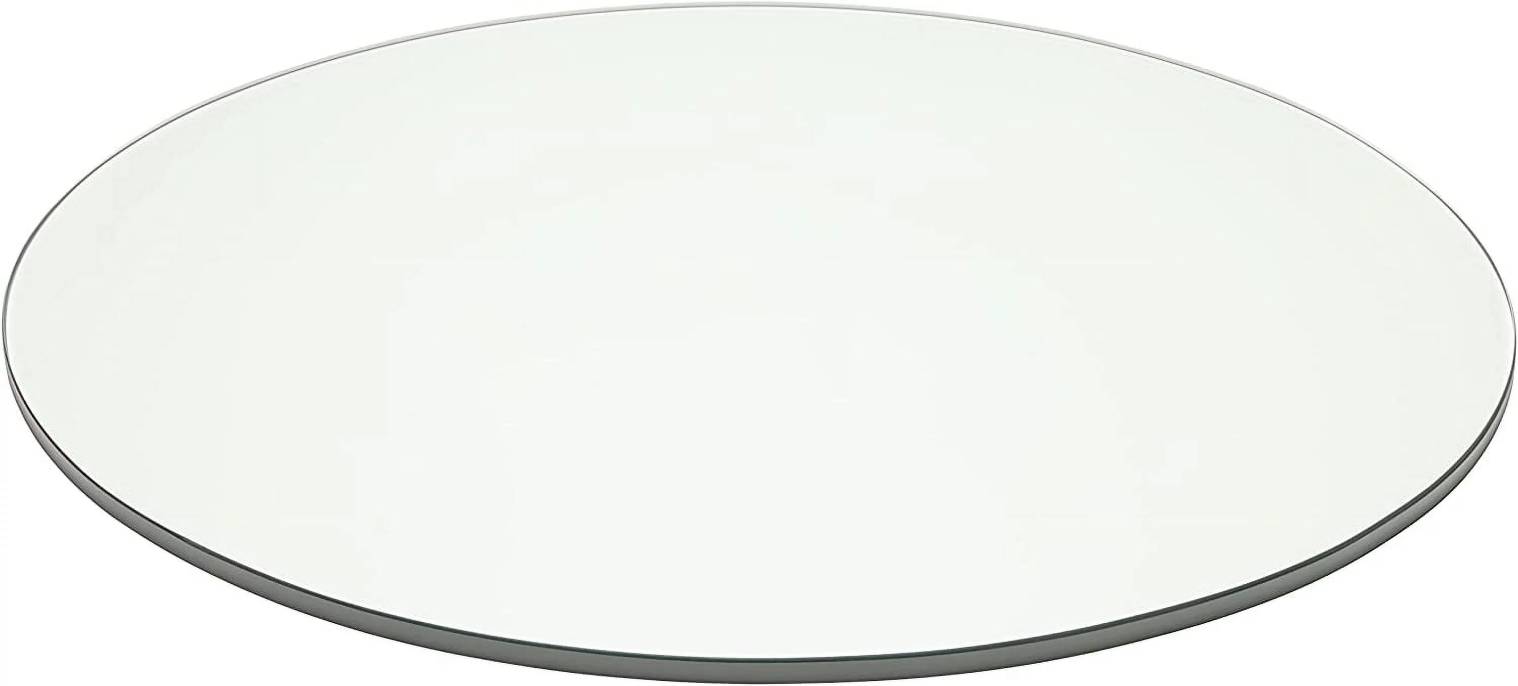 HBBOOMLIFE 36" Round Tempered Clear Glass Table Top - 1/4" Thick with Flat Polish Edge