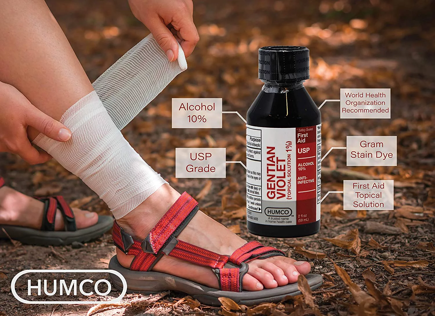 5 Pack - Humco Iodine Tincture Mild 2% USP 1oz Each