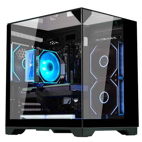 Horizon Gaming PC Desktop -AMD Ryzen 7 5700X 8-Core 3.4 GHz -Intel Arc B580-32GB DDR4 RAM-1TB PCIe +1TB SATA SSD -WiFi &Bluetooth -RGB Fans-Windows 11 Pro Tower Computer -Black