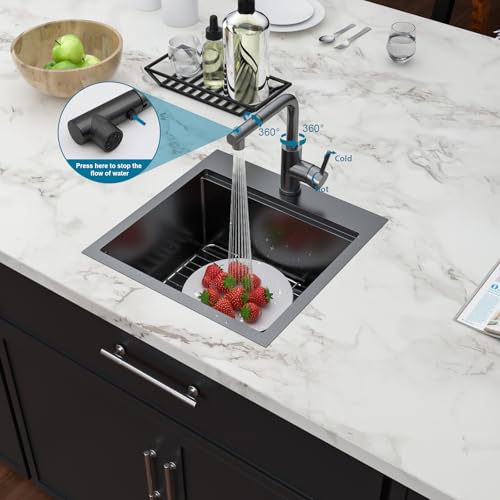25 Inch Utility Laundry Sink Drop In 16 Gauge Stainless Steel Single Bowl Laundry Room Sink Laundry & Utility Room Kitchen Sinks 25