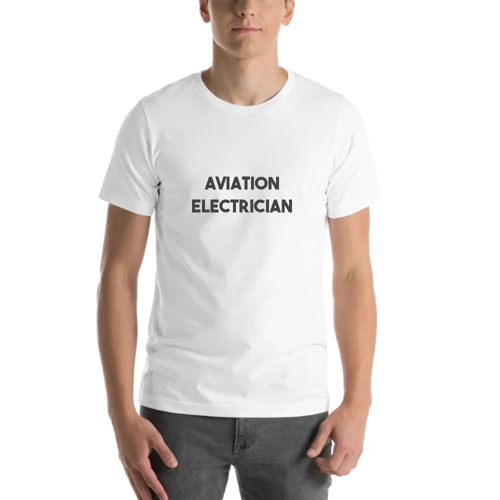L Aviation Electrician Bold T Shirt Short Sleeve Cotton T-Shirt By Undefined Gifts