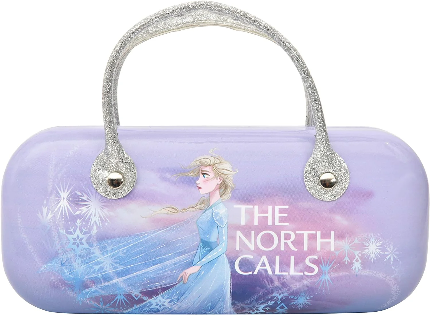 Disney Frozen II Clear Snowflake Kids Sunglasses for Girls with Purple Case