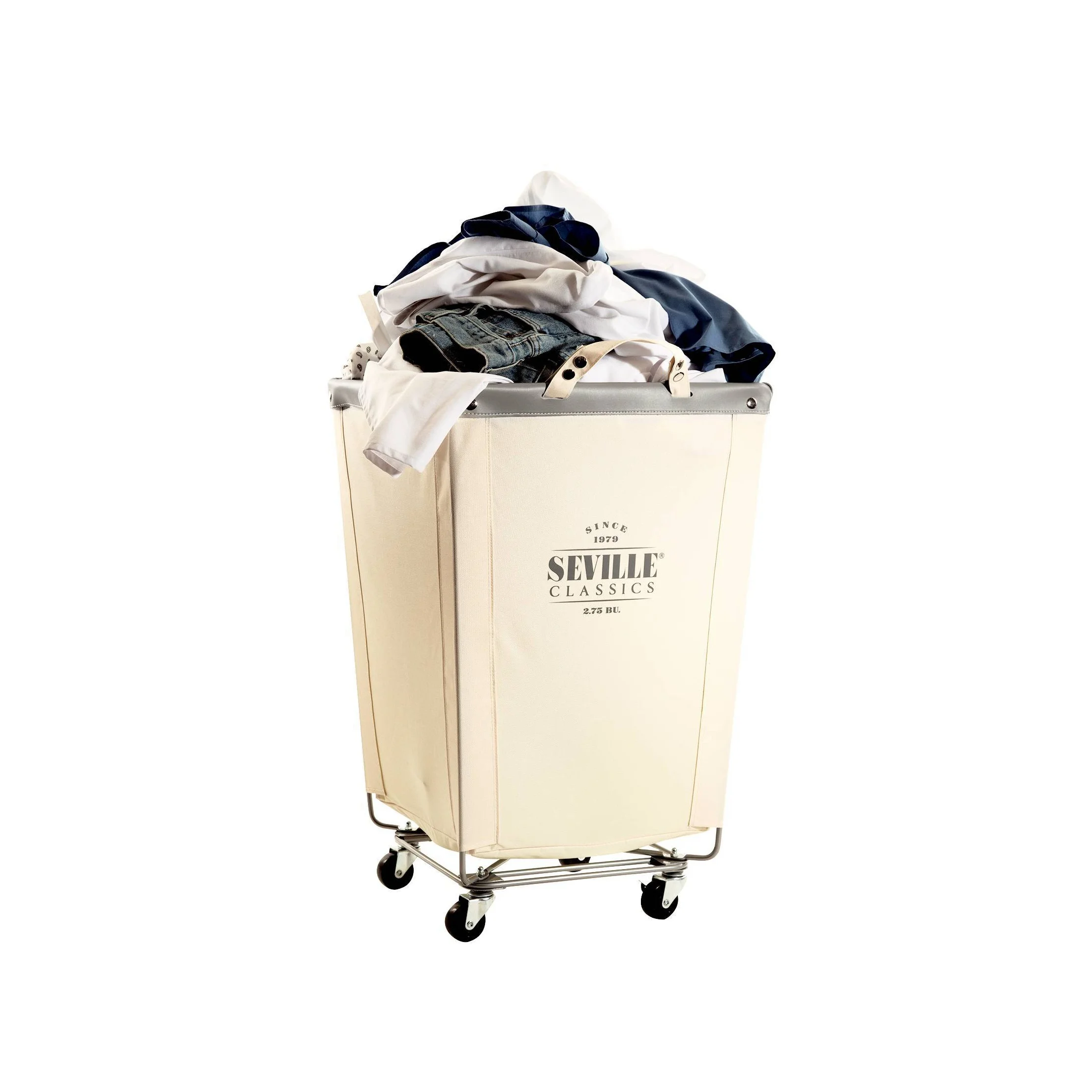 Commercial Heavy Duty Laundry Hamper Canvas Cream