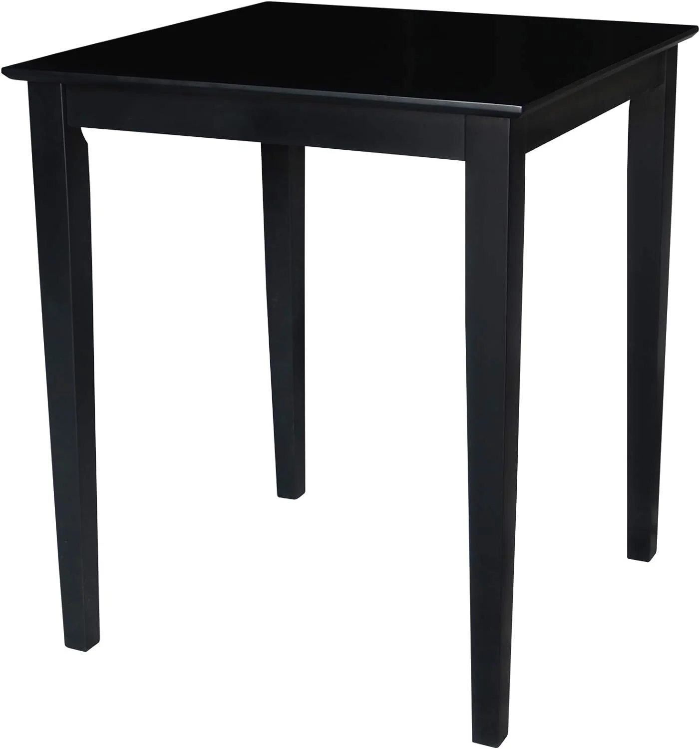 Solid Wood Dining Table With Shaker Legs, 30 By 30 By 36-Inch, Black