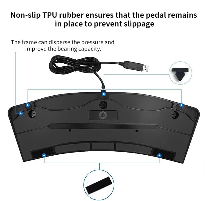 Foot Pedal PC Triple Foot Switch Programmable Keyboard Customized Hotkey Video Game Office Equipment Control HID