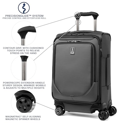 Travelpro Crew Classic Lightweight Softside Expandable Checked Luggage, 8 Wheel Spinner Suitcase, TSA Lock, Men and Women, Checked Large 29-Inch, Patriot Blue