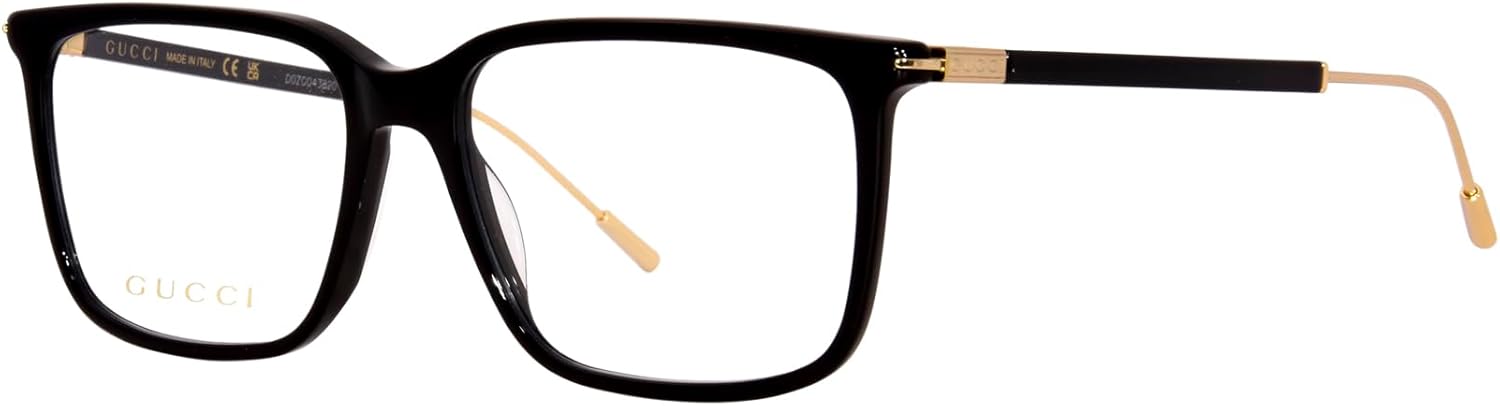 Gucci GG1273O 001 Black Rectangle Men's Eyeglasses