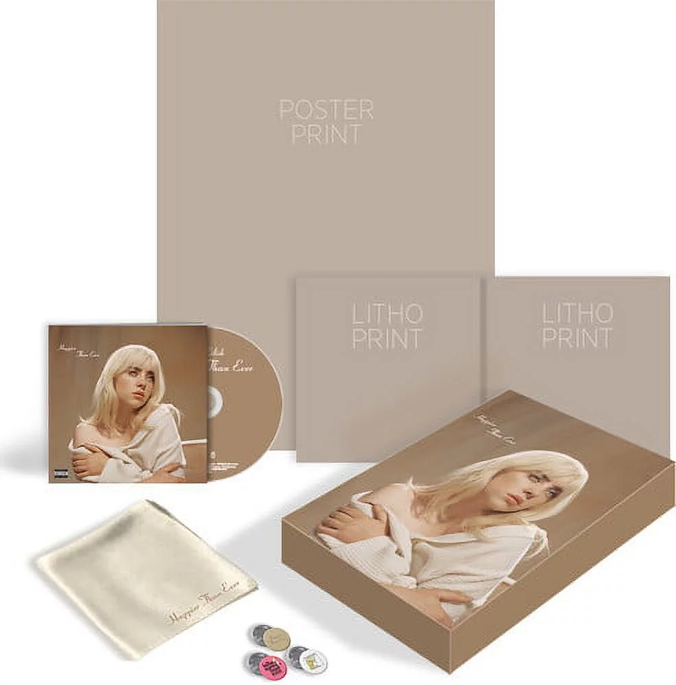 Billie Eilish - Happier Than Ever (Super Deluxe Edition) (incl. Poster, 2x Art Prints, Bandana + Pin Badges) - Rock - CD
