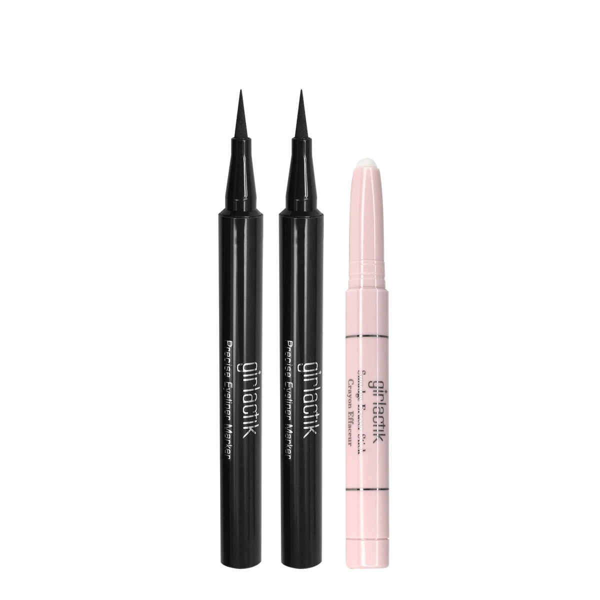 Girlactik Precision Eyeliner Marker Duo with Complimentary Smudge Eraser Stick