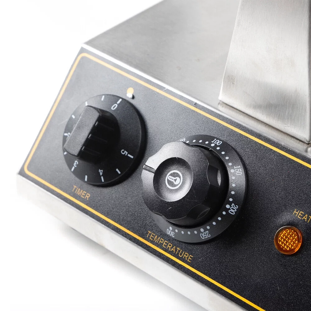 DENEST Dual Rotating Belgian Waffle Maker Commercial Non-Stick 7