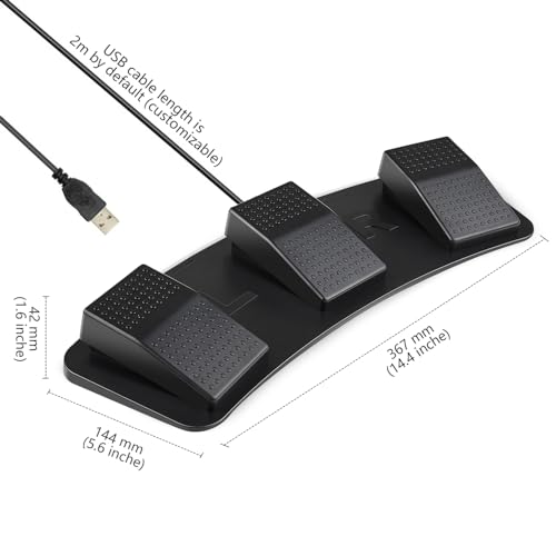 Foot Pedal PC Triple Foot Switch Programmable Keyboard Customized Hotkey Video Game Office Equipment Control HID