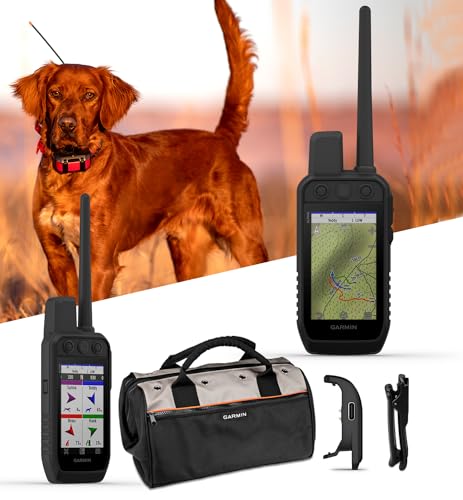 Garmin Alpha 300 (TT 25 Bundle) GPS Dog Tracking System Bundle - Multidog Tracking GPS & Remote Training Device - Includes Garmin Field Bag
