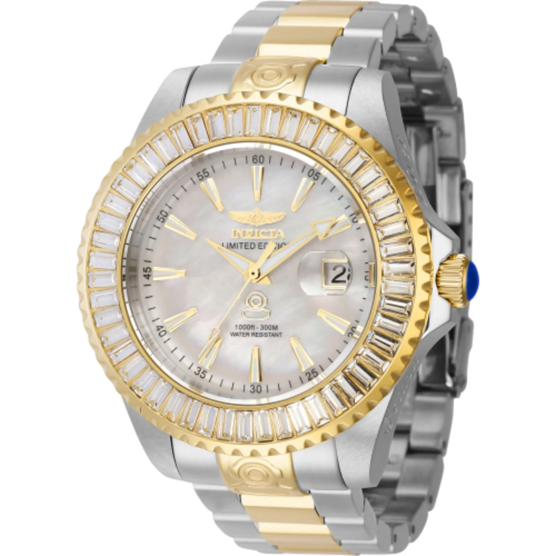 Invicta Pro Diver Automatic Crystal White Mother of Pearl Dial Men's Watch 44316