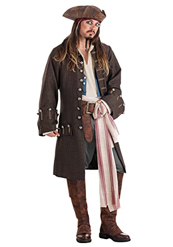 Men's Captain Jack Sparrow Costume, Disney's Pirates of the Caribbean Jack Sparrow Adult Costume