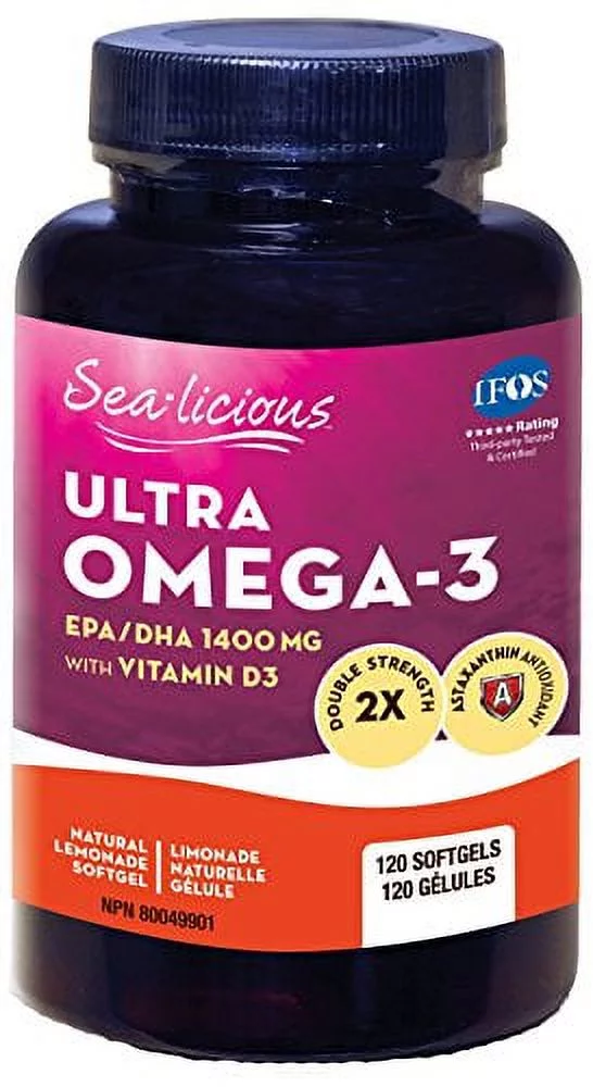 Karlene's Sea-Licious Ultra Omega-3 with Vitamin D, 120 Softgels