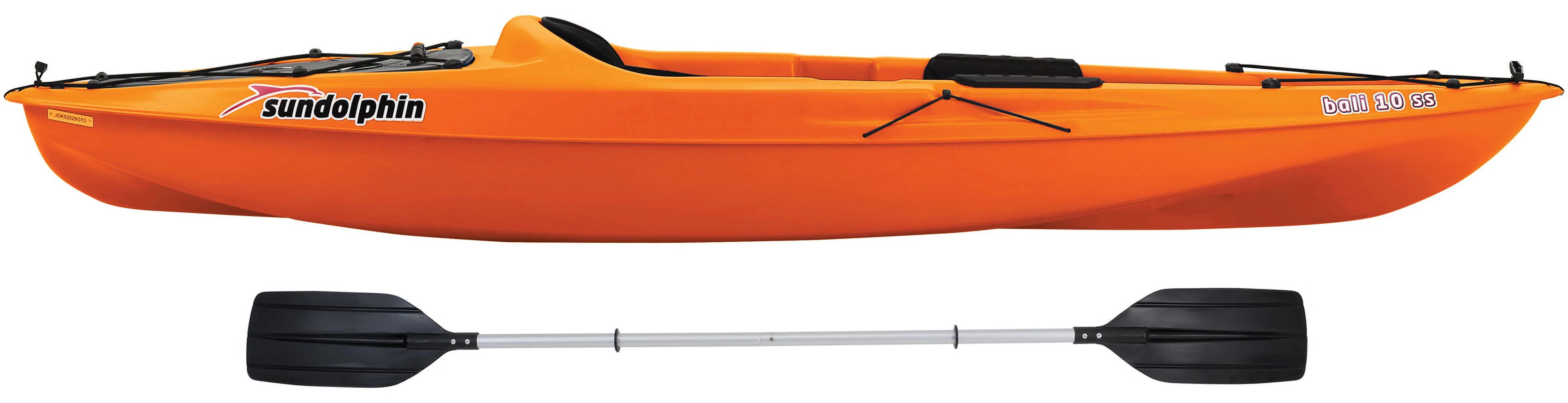 Sun Dolphin Bali 10' Sit-on Recreational Kayak Tangerine, Paddle Included