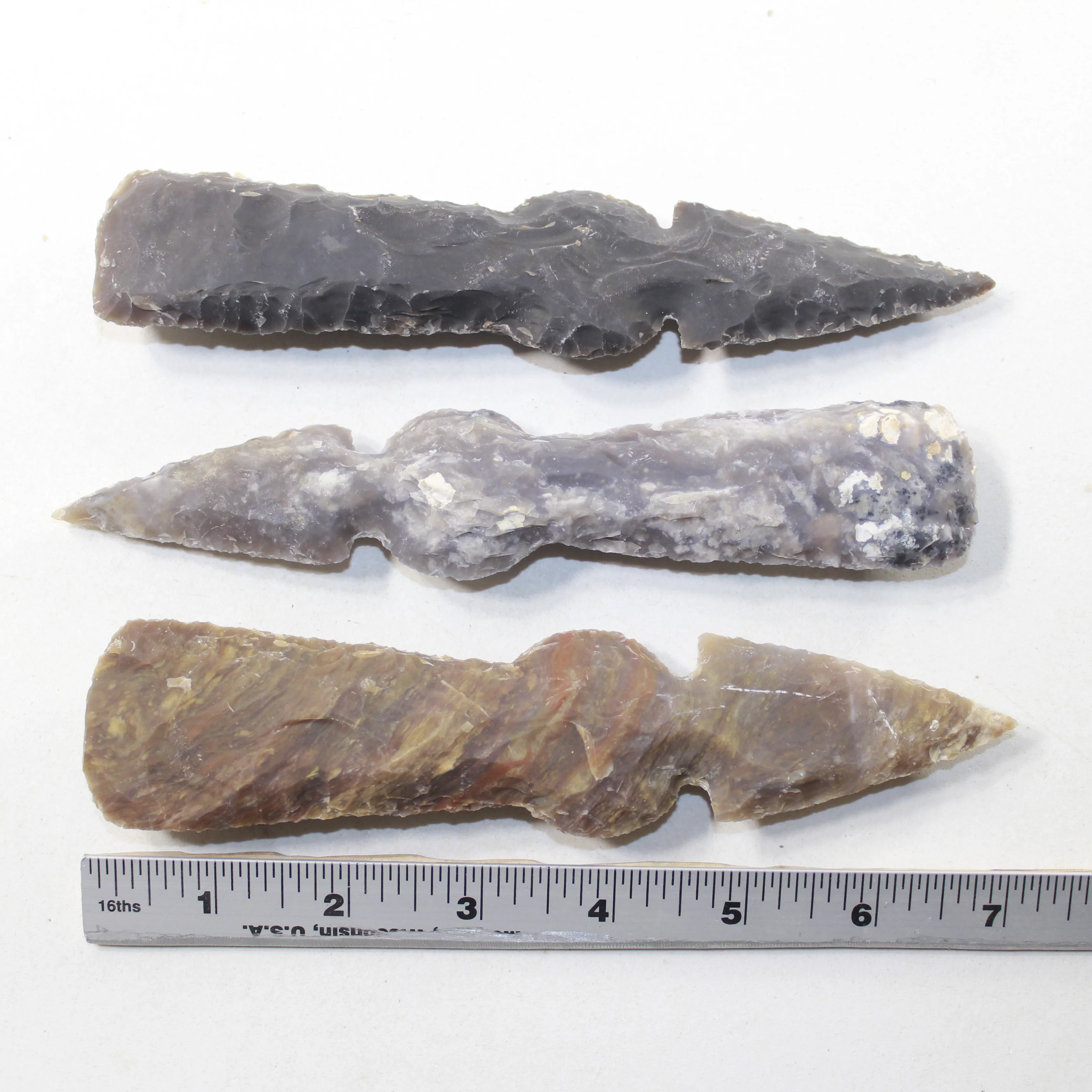 3 Stone Ornamental Tomahawk Heads #6732 Ax Axe Hatchet