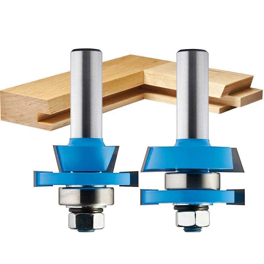 Rockler 2-pc. Rail/Stile Shaker Cutter Router Bit Set