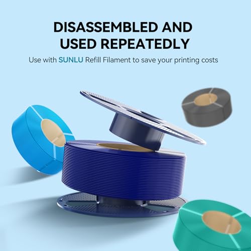 SUNLU 4kg PLA 3D Printer Filament Bundle, Neatly Wound PLA Filament 1.75mm ±0.02mm, Individually Vacuum Packed, 4kg in Total, 1kg per Spool, 4 Pack, 4000g, 4Black