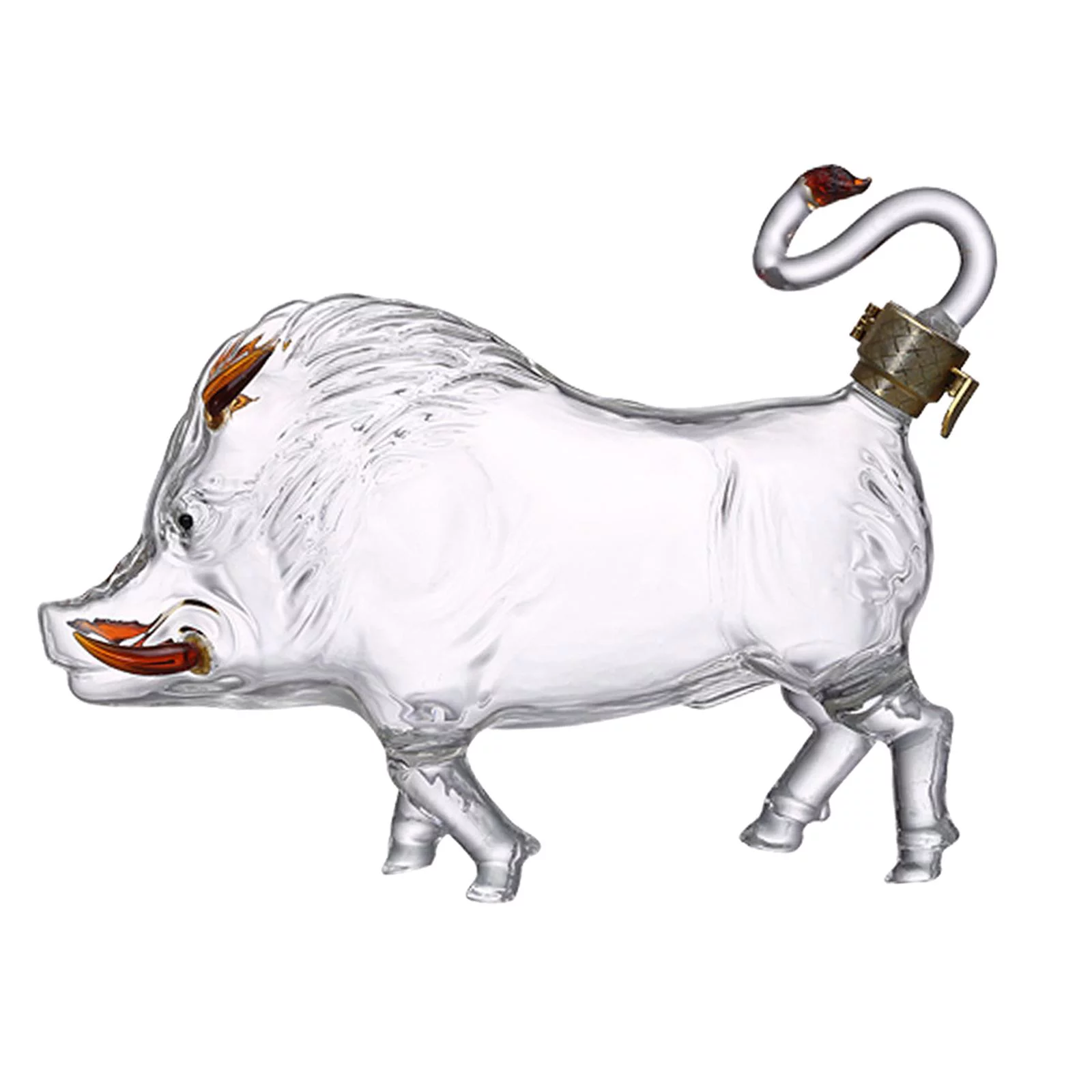 Animal , Bar Supplies, Gift Clear 1000ml Unique Boar Shaped Style