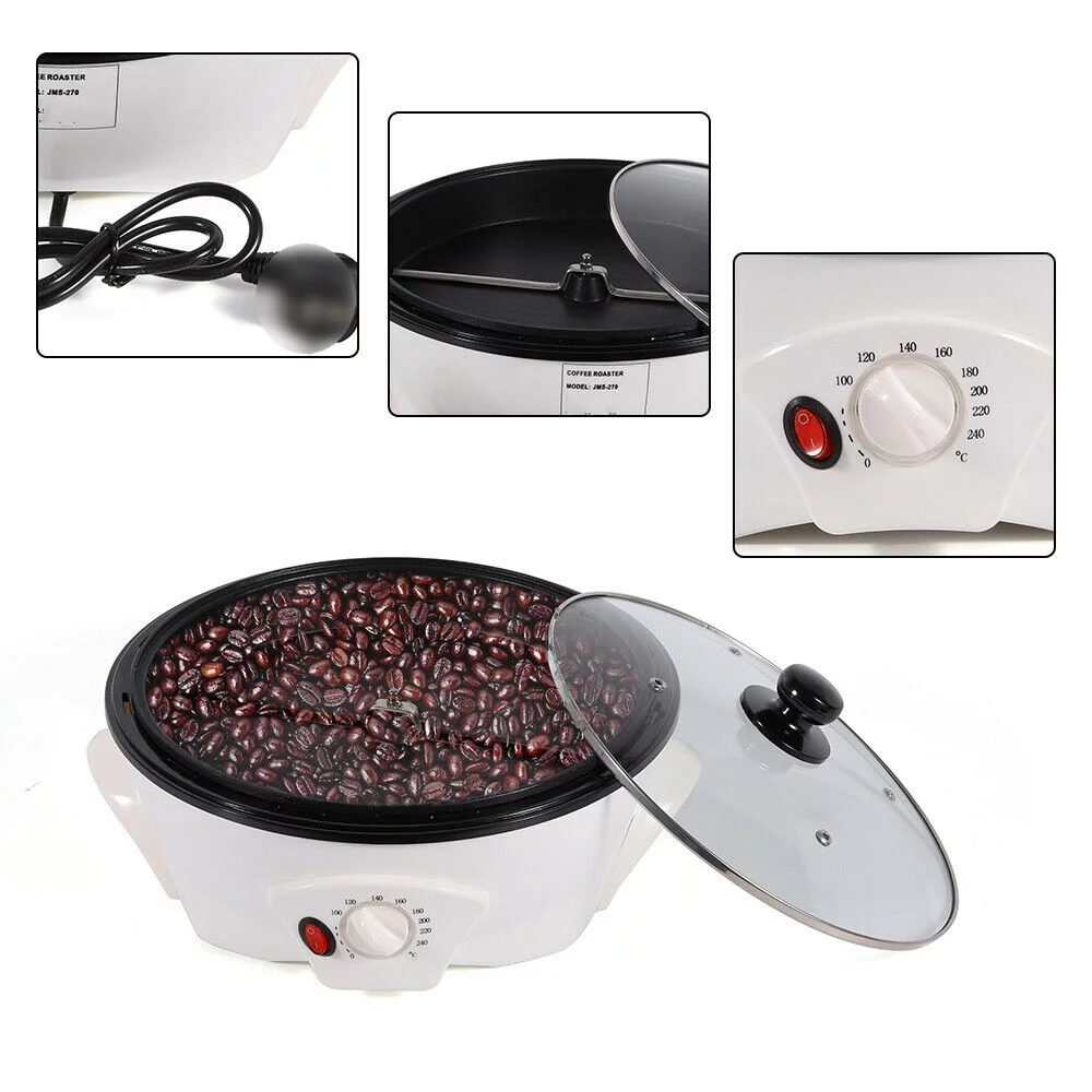 Electric Coffee Bean Roasting Machine Round Coffee Roaster Baking Baker Home