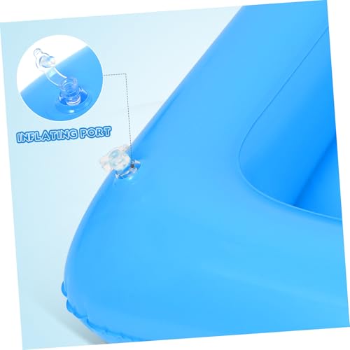 Hemoton 1 Set 2PCS Inflatable Pool Serving Bar and 3pcs Mesh Food Tent Set Drinking Buffet Tray Inflatable Ice Serving Buffet Bar Drinks Cooler Tray with Drain Plug (Blue)