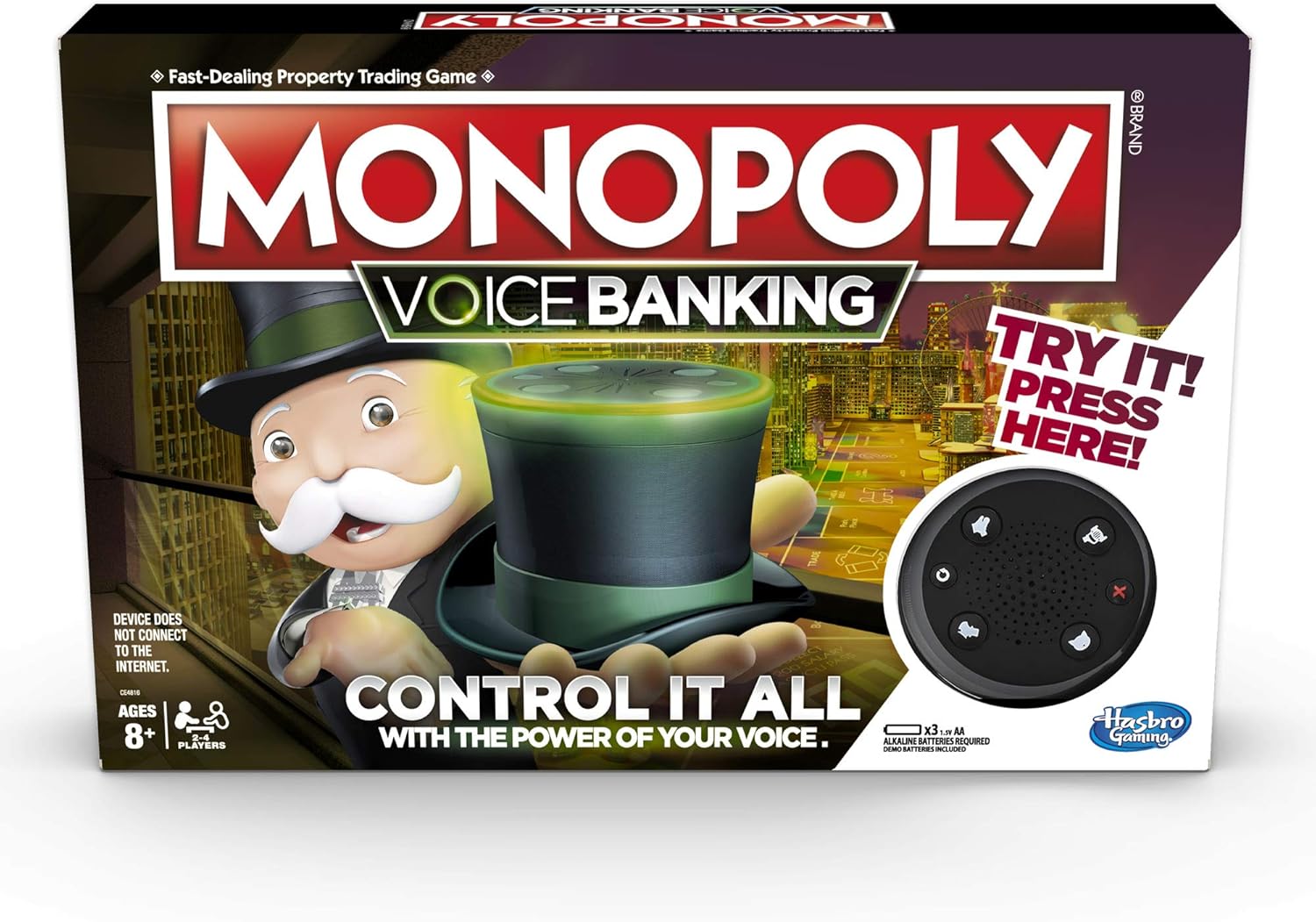 Monopoly Voice Banking Board Game The Fast Dealing Property Trading Game Ages 8+