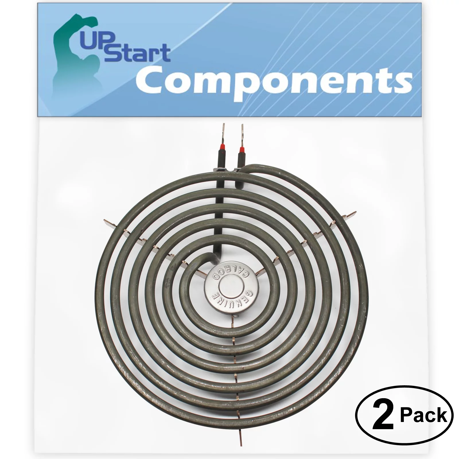 2-Pack Replacement for General Electric RB755GN6WH 8 inch 6 Turns Surface Burner Element - Compatible with General Electric WB30M2 Heating Element for Range, Stove & Cooktop