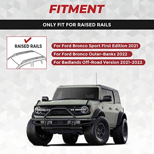 ALAVENTE Roof Rack Cross Bars Fit for Ford Explorer 2020 2021 2022 2023 with Side Rails Fixed Point (Raised Rails) 165lbs Aluminum Roof Cross Bars for Rooftop Luggage Cargo Carrier Canoe Kayak Bike