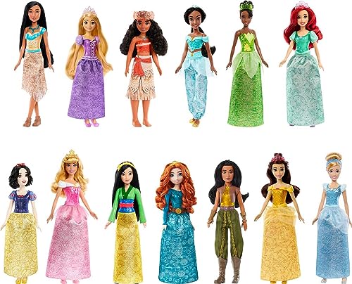 Mattel ​Disney Princess Toys, 13 Princess Fashion Dolls with Sparkling Clothing and Accessories, Inspired by Disney Movies, Gifts for Kids​