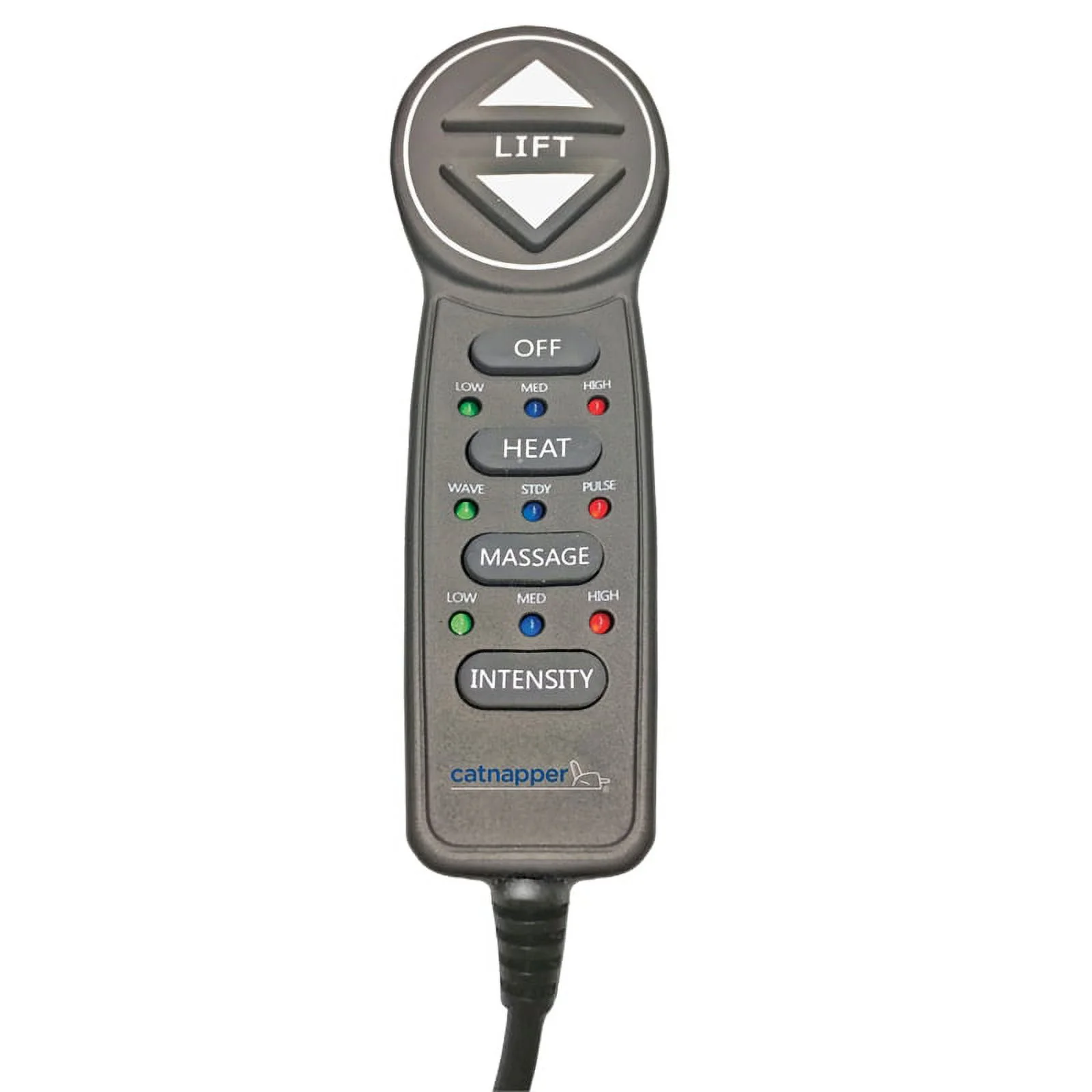 Catnapper Buckner Power Lift Assist Recliner in Red Polyester Fabric