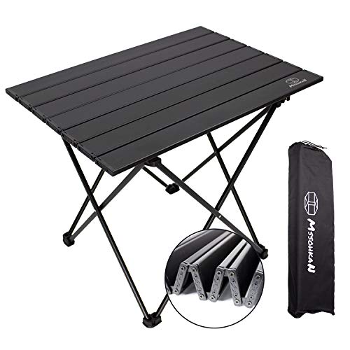 Camping Table Folding Portable Camp Side Table Aluminum Lightweight Carry Bag Beach Outdoor Hiking Picnics BBQ Cooking Dining Kitchen