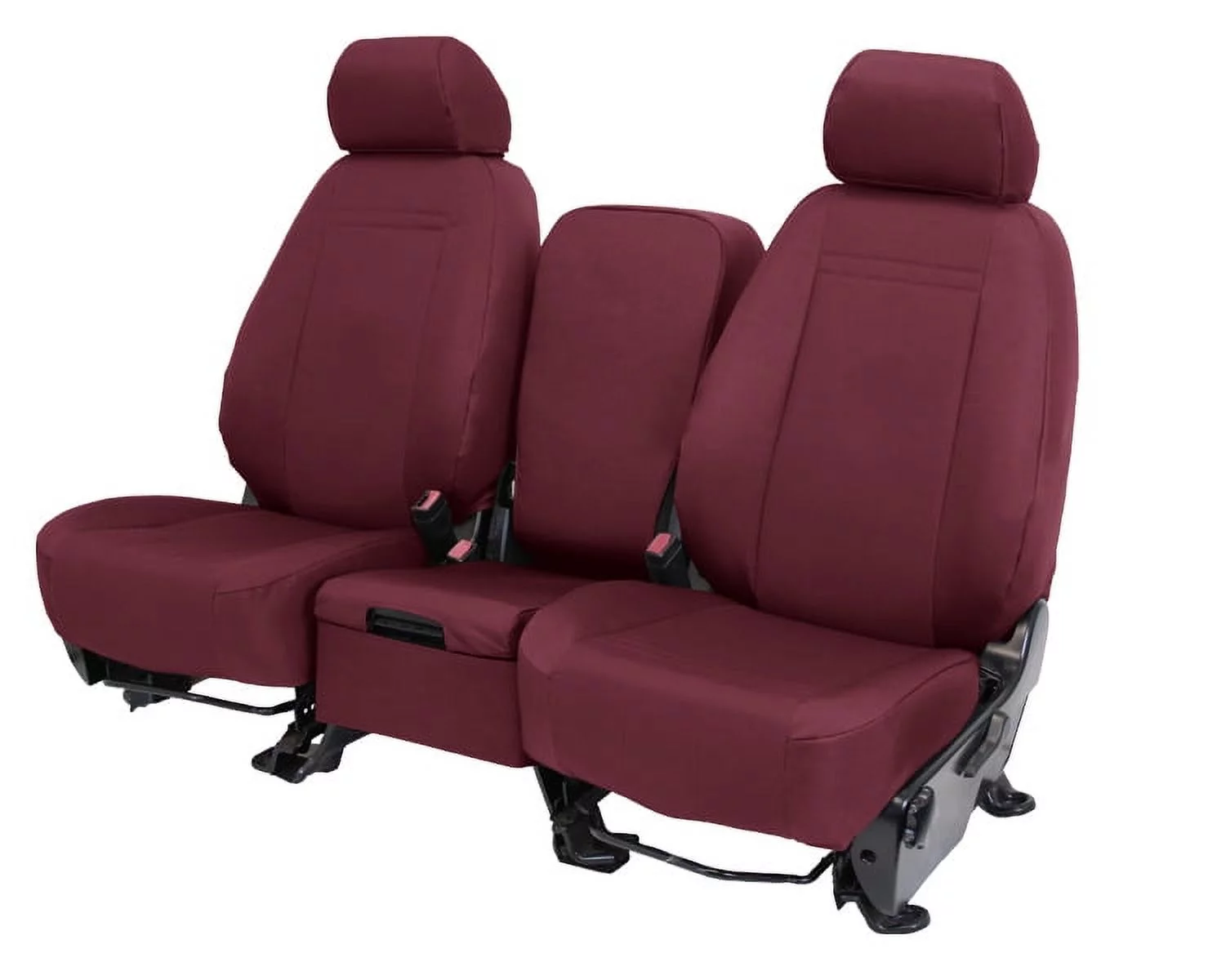 CalTrend Front Cordura Seat Covers for 2015-2022 Jeep Renegade - JP219-15CA Burgandy Insert and Trim
