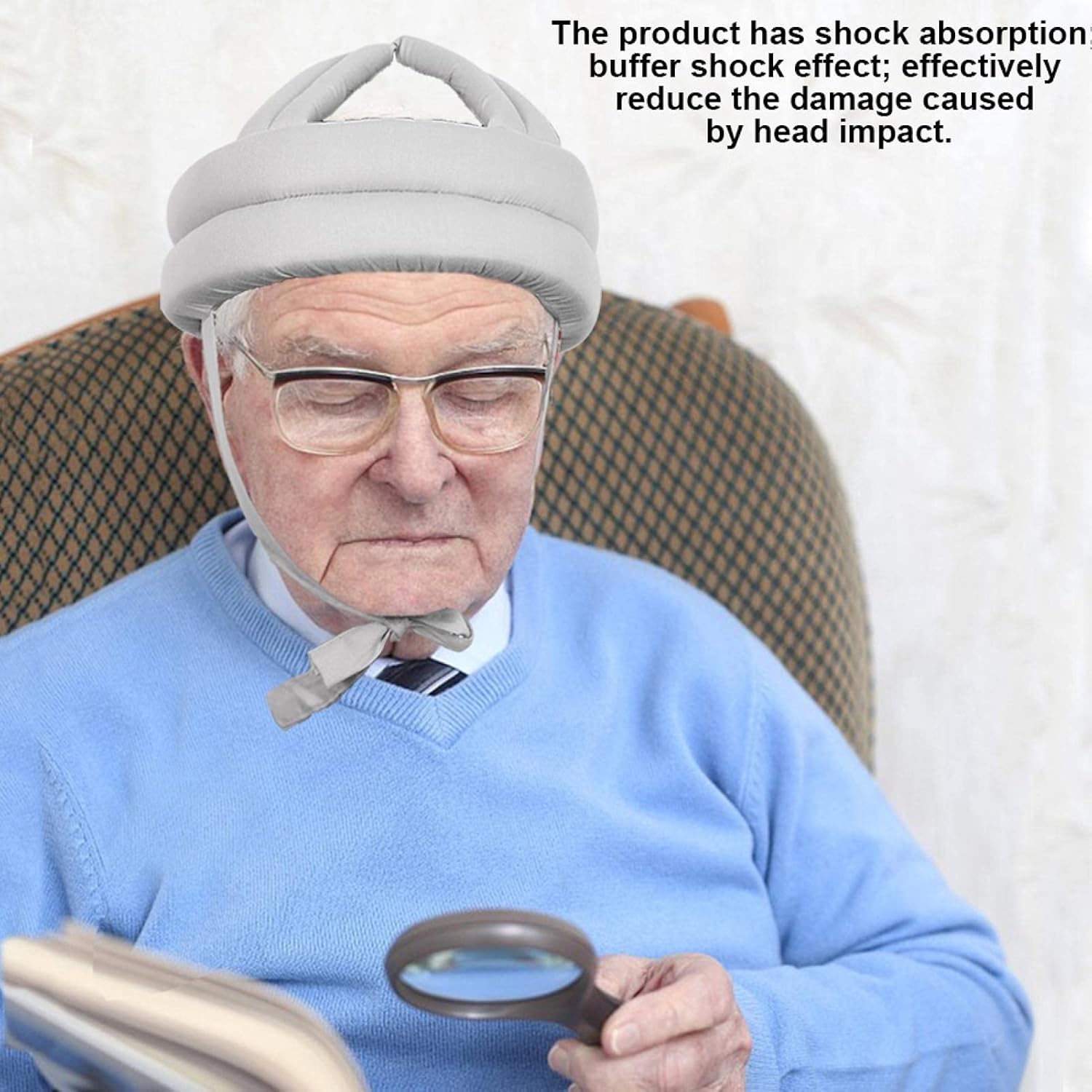 Protective Hat,Safety Protection Elderly Helmet Elder Head Bump Cap Toddler Head Cap for Anti Shock Crawling Walking(Gray)