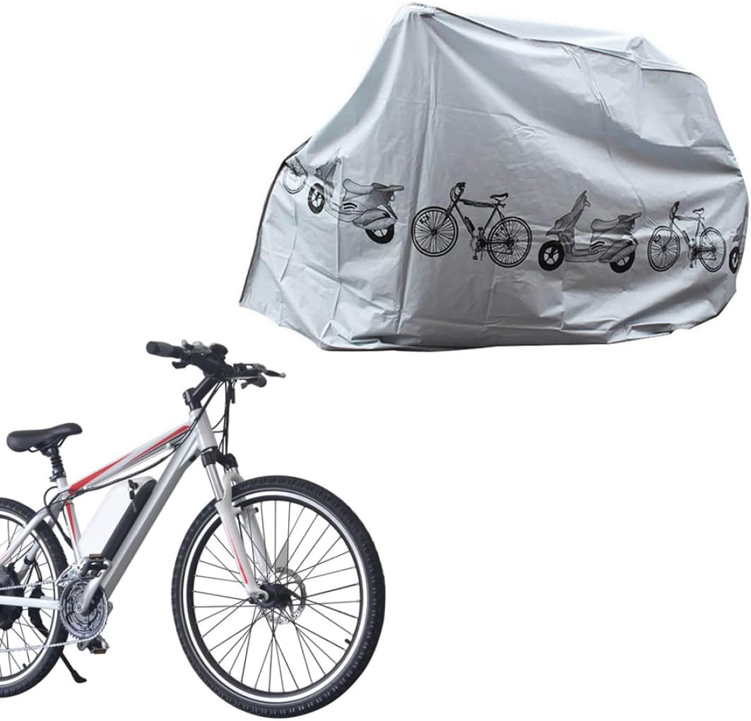Bike Covers Dust Rain UV Protection Waterproof Bicycle Cover Indoor Outdoor Grey Rain Cover