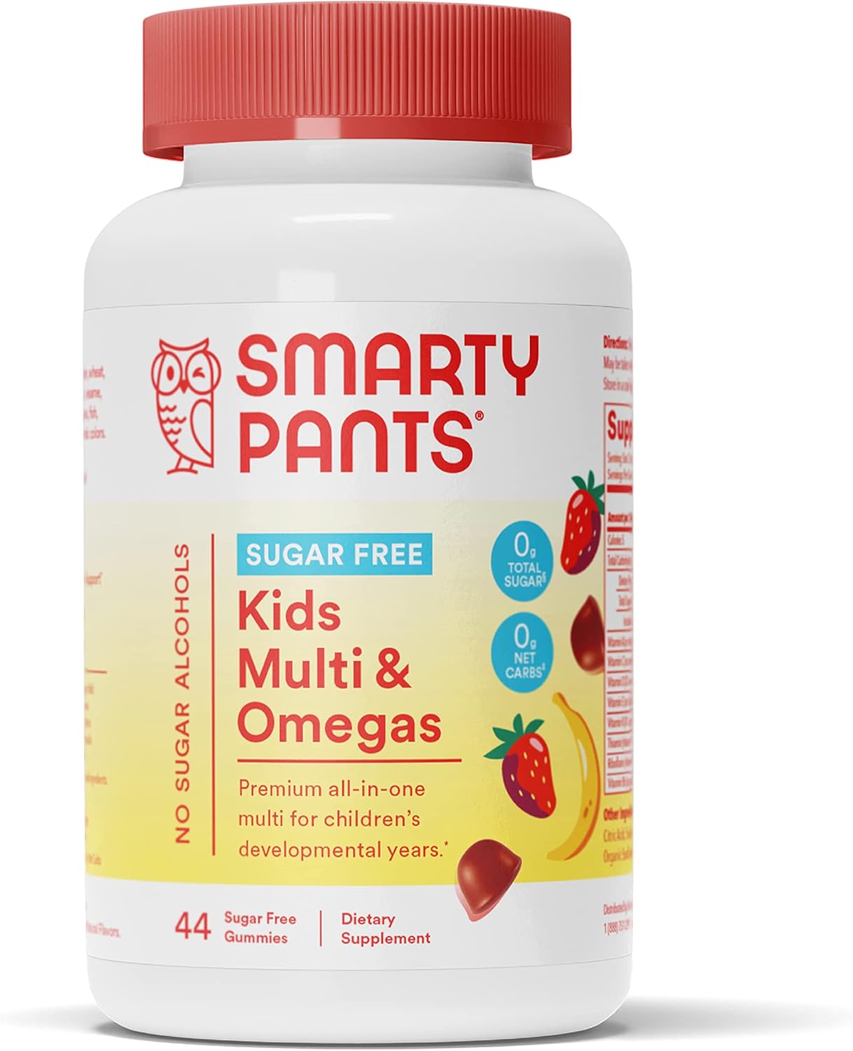 SmartyPants Kids Multivitamin Gummies, Sugar Free: Omega 3 (ALA), Vitamin D3, C & Kids Multivitamin Gummies and Fiber Supplement: Omega 3 Fish Oil (EPA/DHA)
