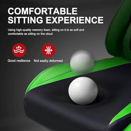 GTRACING Gaming Chair with Footrest, Ergonomic Computer Game Desk Chair, Recline Gaming Chair Seat Height Adjustment, Swivel Rocker with Headrest and Lumbar (Blue)