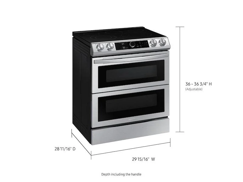 Samsung NE63T8751SS 6.3 Cu. Ft. Flex Duo Stainless Front Control Slide-In Electric Range
