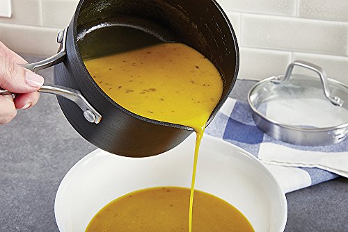 Calphalon Classic Nonstick Sauce Pan with Cover, 1.5 quart, Grey